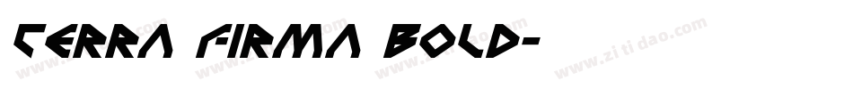 Terra Firma Bold字体转换